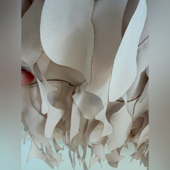 Catherine Regehr Formal Dress T Neck Bejeweled 100% Silk Spiral Hem Pink Medium - Picture 8 of 13